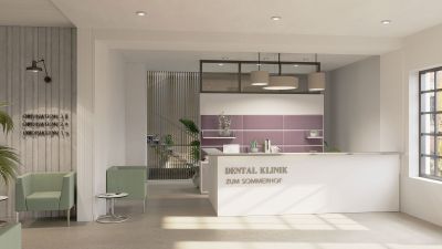 Arztpraxis Einrichtung Empfang Empfangspult Wartebereich Theke Neudoerfler