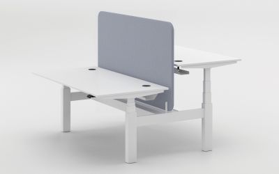 Flux E Twintable Arbeitstisch Gemeinsame Pinnwand Kabelkanal Kabelwanne Metall Neudoerfler