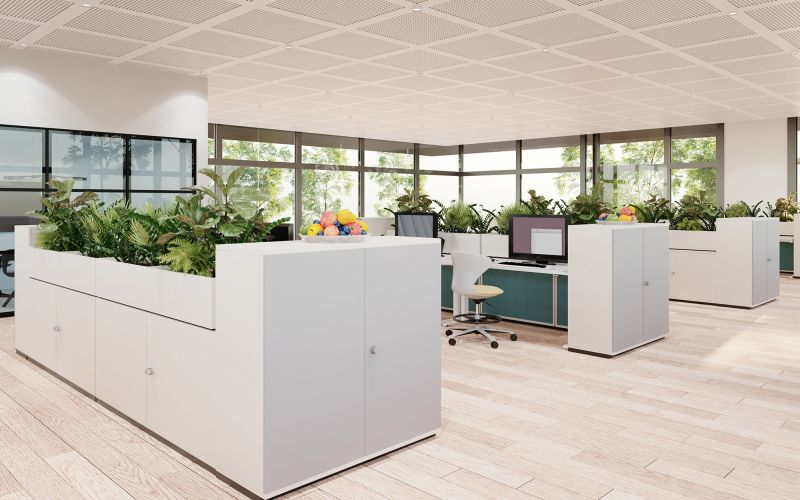 Lineo Drehtuerschraenke mit Pflanzwanne neudoerfler DF