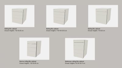 Motion rolling stational file container office furniture drawer storage neudoerfler