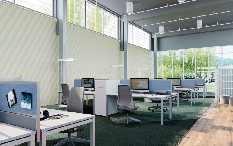 Motion Arbeitstische Pinnwand | Büromöbel Quadratfuss Projekt Neudoerfler