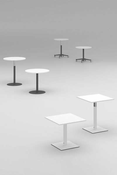 Motion Mini Besprechungstisch Hoehenverstellbar Rollen Rund Quadratisch Bueromobel Neudoerfler