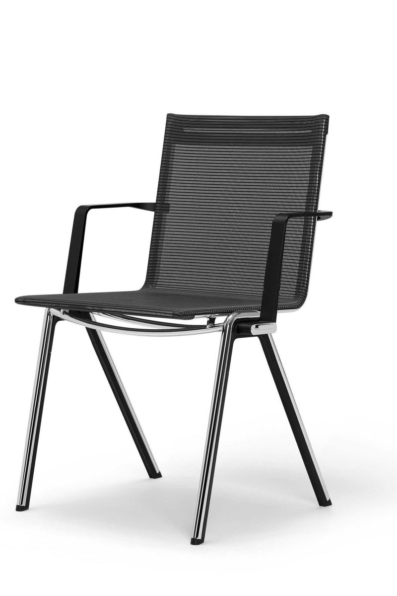 Blaq Braun Lockenhaus Sessel Meeting Netz Schwarz