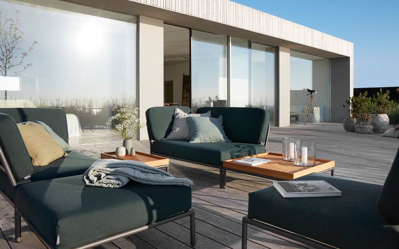 Level houe sitzbank beige textil ambiente flexibel outdoor lounge buero office neudoerfler