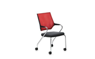 Sedus quarterback visitor chair 4 feet on casters.