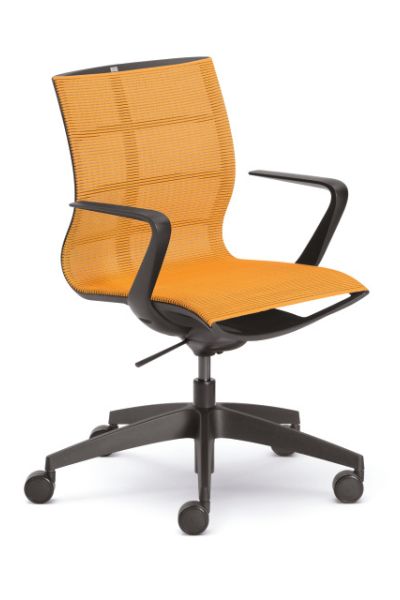 Se:joy Schwarz Orange Mit Armlehnen und Rollen