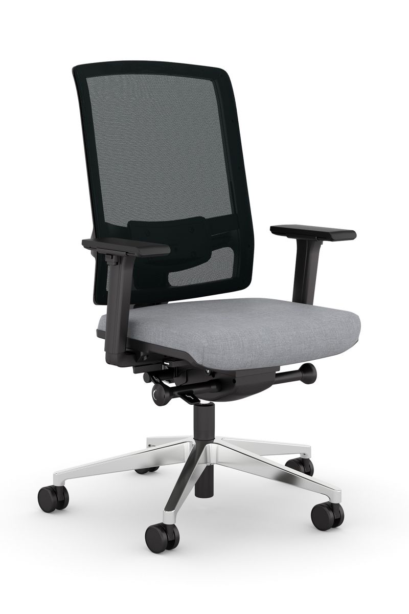 F1 Bürostuhl Drehstuhl Netzrückenlehne Vorderansicht neudoerfler Hochformat