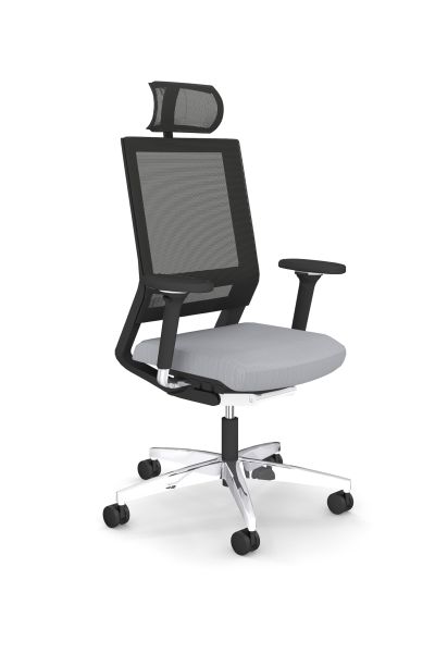 Viasit Arbeitsplatzstuhl Netzruecken Kopfstuetze Ergonomisch Bueroausstattung Neudoerfler