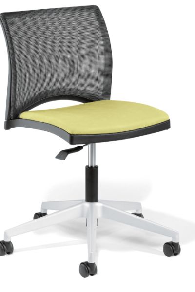 Viasit linea sitzmoebel netzruecken schwarz gruen chrom gepolstert armlehnen drehstuhl seminar event buero neudoerfler