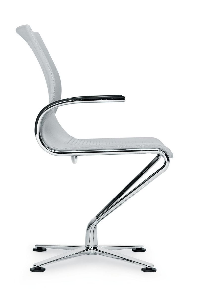 Zueco Riola Besprechungsstuhl Freischwinger Drehstuhl weiß Neudoerfler