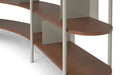 Flow regal detail formrohr holz dunkel design deberenn neudoerfler