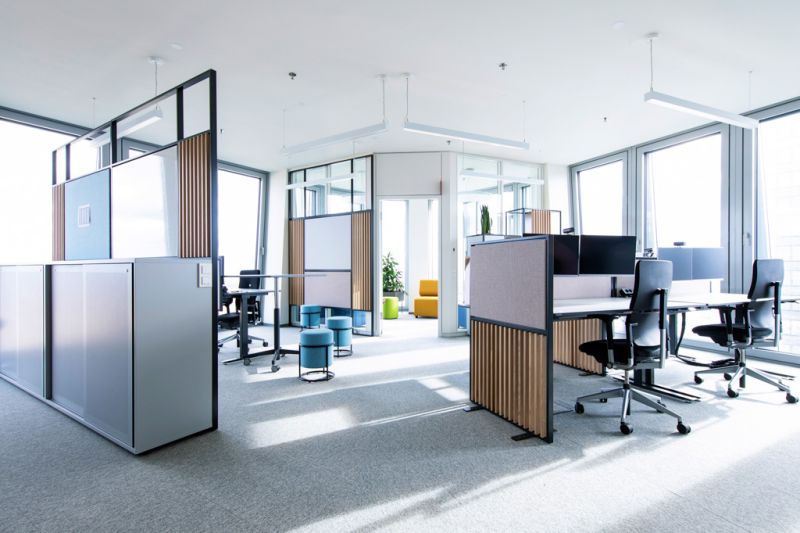 Neudoerfler asfinag office cabinet shelf privacy screen partition workstation