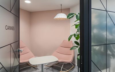 Neudoerfler loreal lounge furniture zoning partition wall