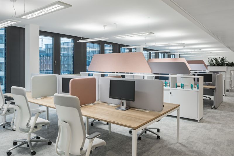 Neudoerfler loreal office furniture work table swivel chair acoustic