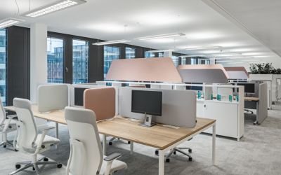 Neudoerfler loreal office furniture work table swivel chair acoustic