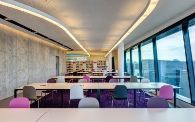 Neudoerfler Wu Wien Bibliothek Arbeitstische Lernbereich Andreas Hafenscher