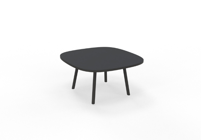 Cascando Pully Hub Couchtisch in schwarz mit schwarzem Gestell